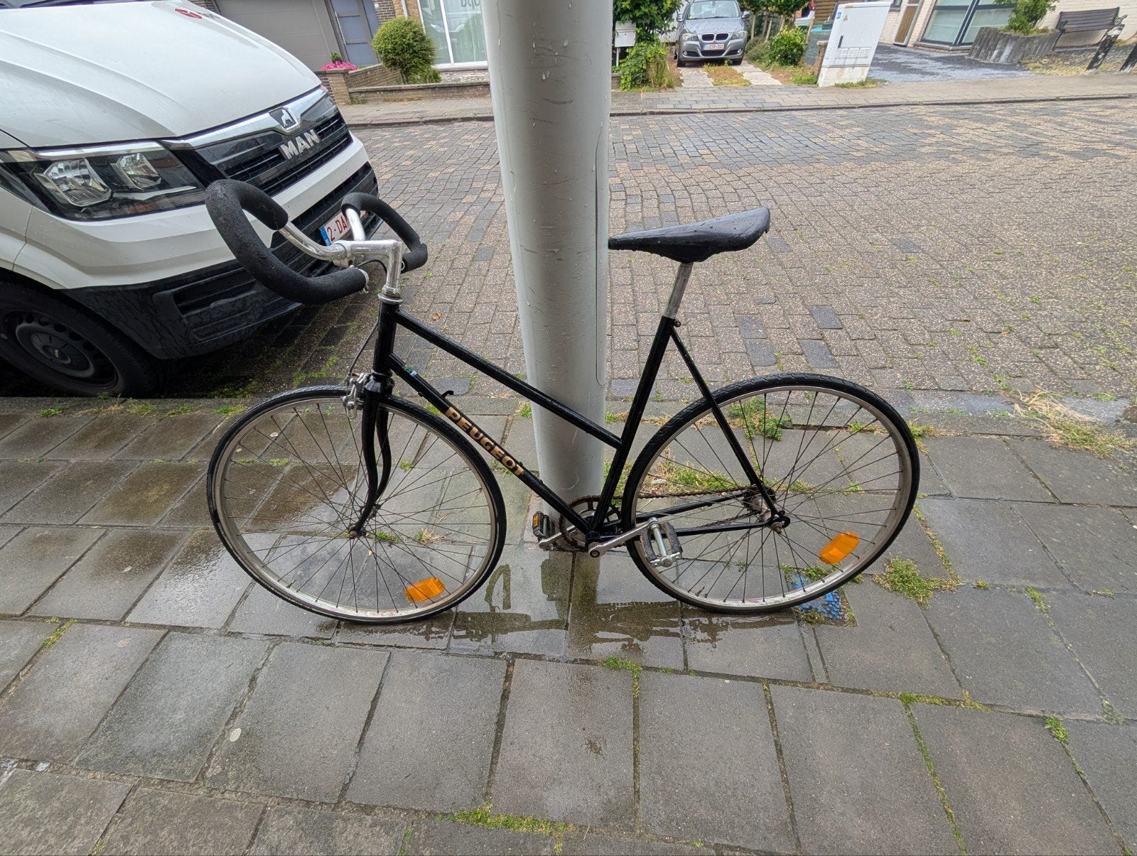 Peugeot oldtimer fiets, Ophalen