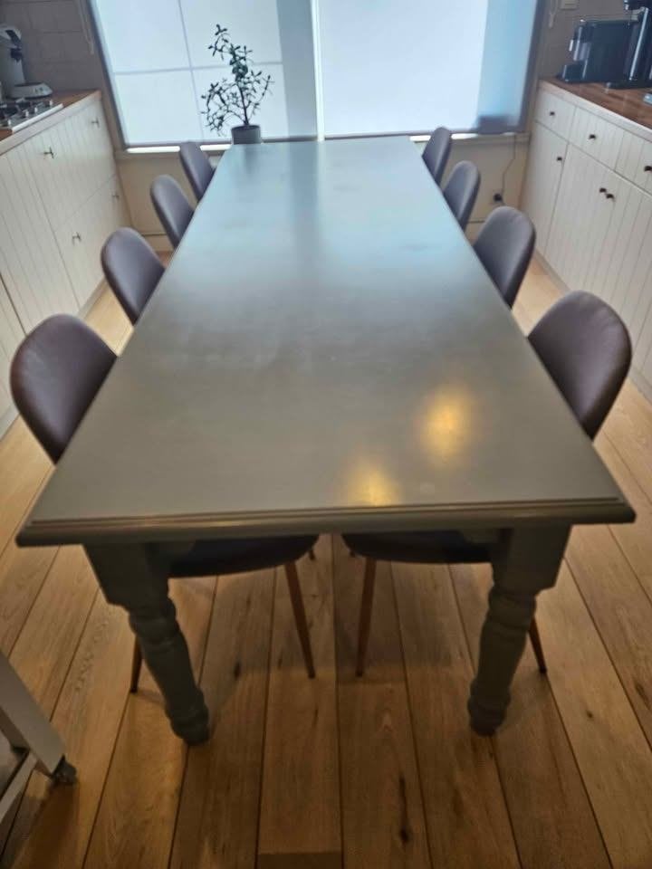 Grote eettafel 240x90, Ophalen, Gebruikt, 200 cm of meer, 50 tot 100 cm