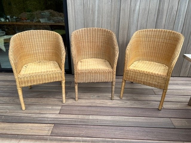 Chaises en osier (lot de 4), Osier ou Rotin, Enlèvement, Utilisé, Quatre