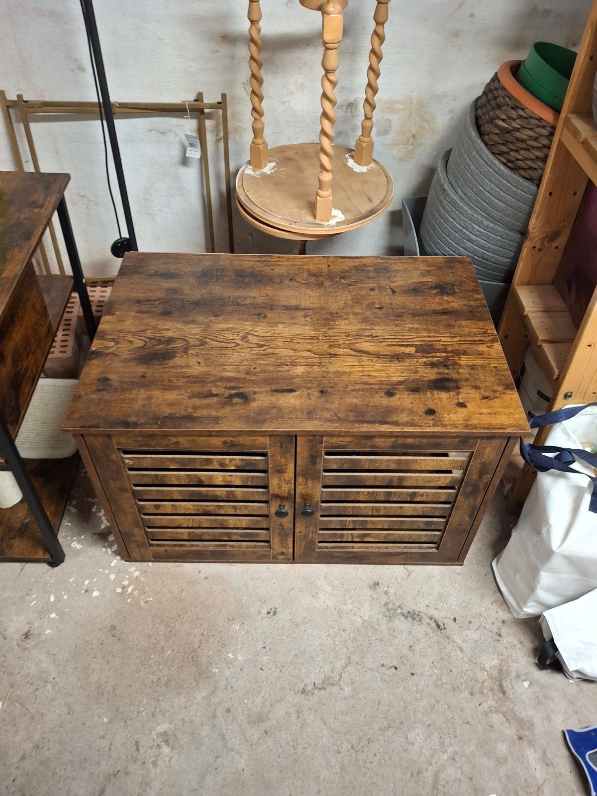 bac à litière en bois, Enlèvement