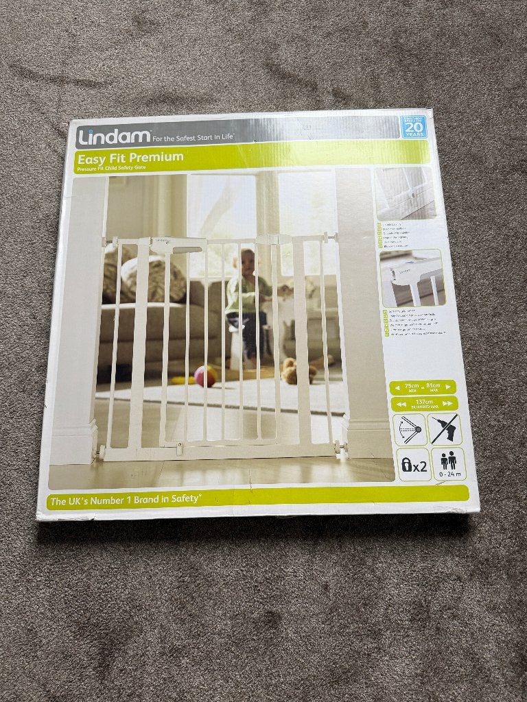Lindam veiligheidshekje, Barrière de sécurité, Enlèvement, Utilisé, Métal ou Fer