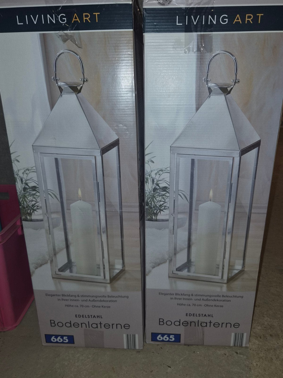 2 stuks/ verlichting voor binnen en buiten 70 cm hoog.

roes, Ophalen, Lantaarn, Nieuw, Glas