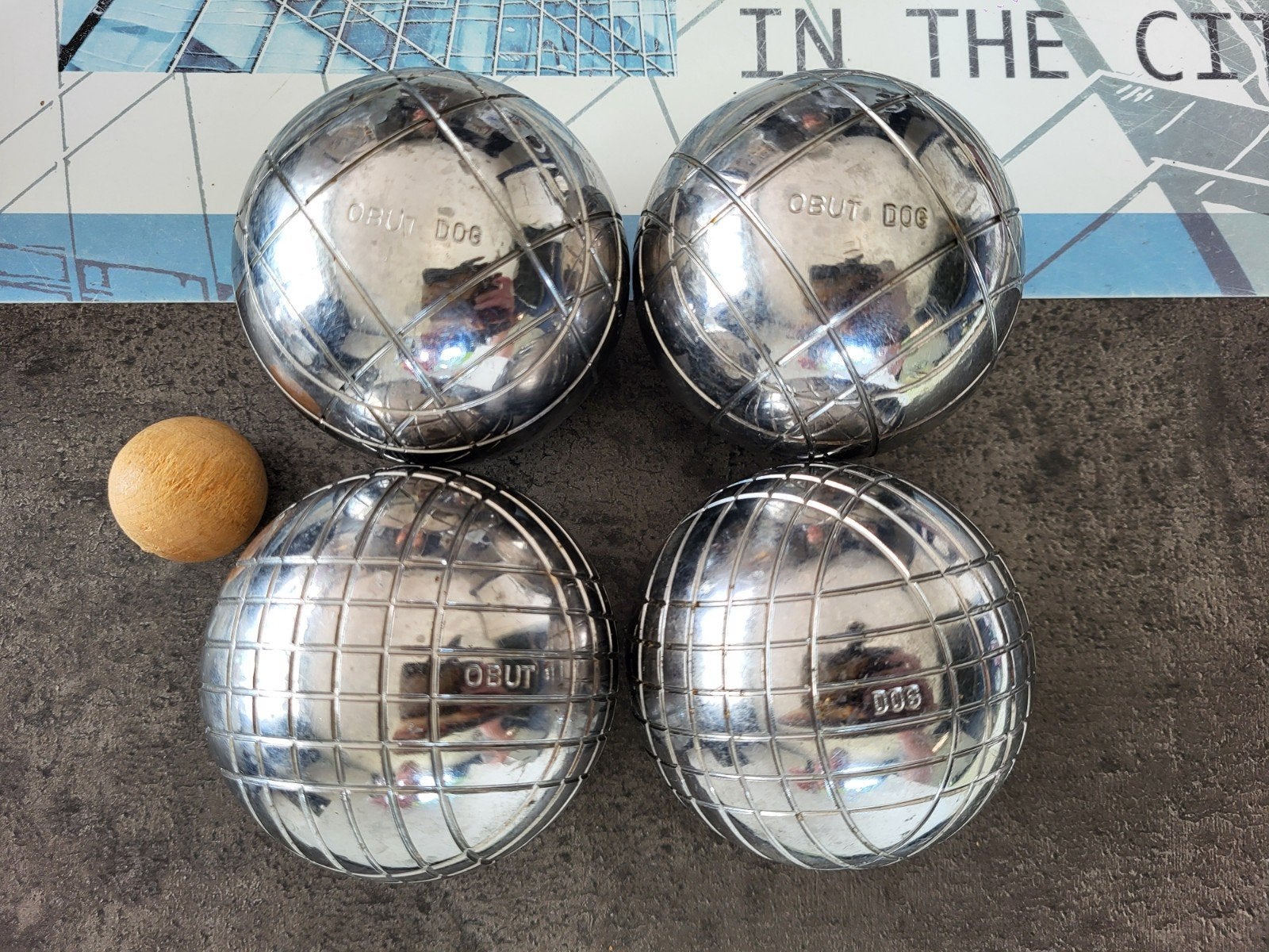lot de 2 paires de boules de pétanque OBUT DOG, Enlèvement ou Envoi, Utilisé, Boule