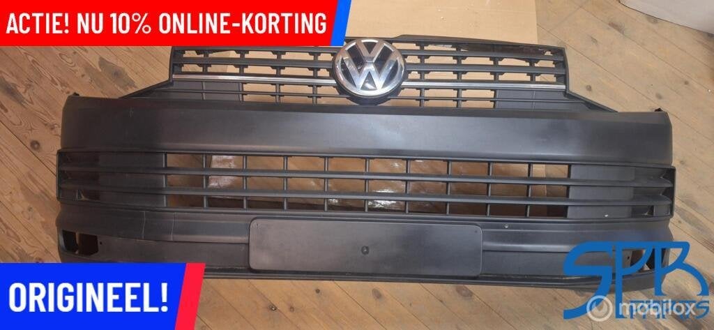 VW TRANSPORTER T6 VOORBUMPER 7E0807221D 9b9 MISTLAMPEN GRILL, Auto-onderdelen, Gebruikt, Volkswagen, Ophalen of Verzenden, Volkswagen