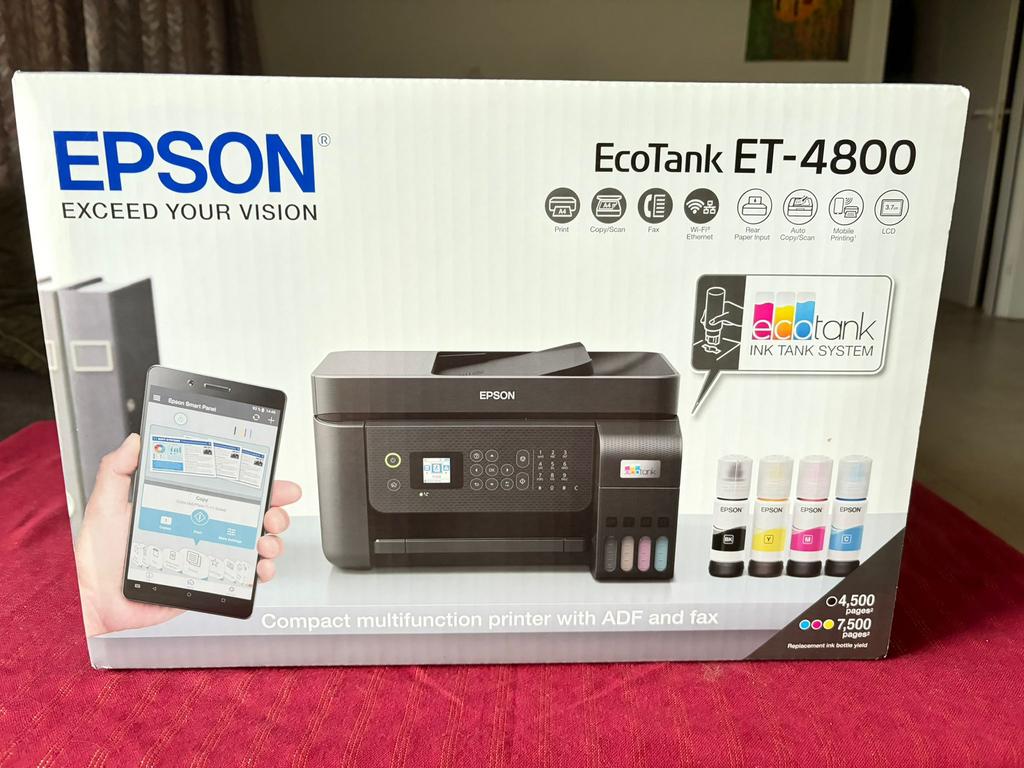 Imprimante multifonction Epson EcoTank ET-4800, Enlèvement, Comme neuf, Scannez, Imprimante
