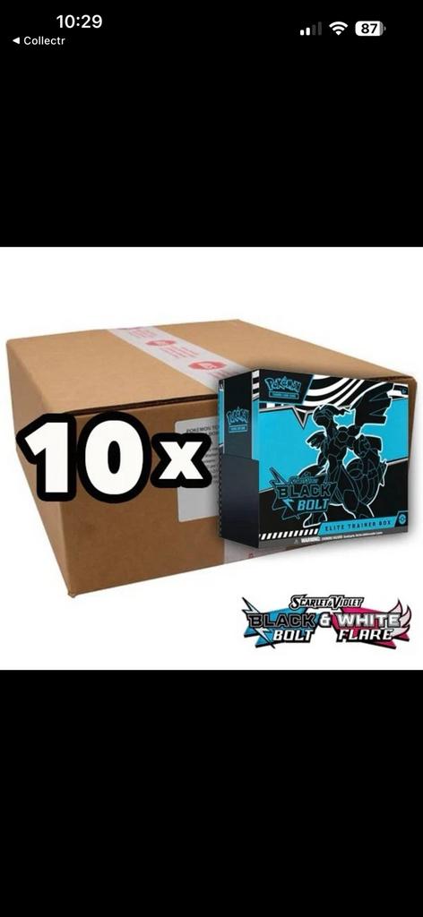 Pokemon - Black Bolt etb CASE, Ophalen, Zo goed als nieuw