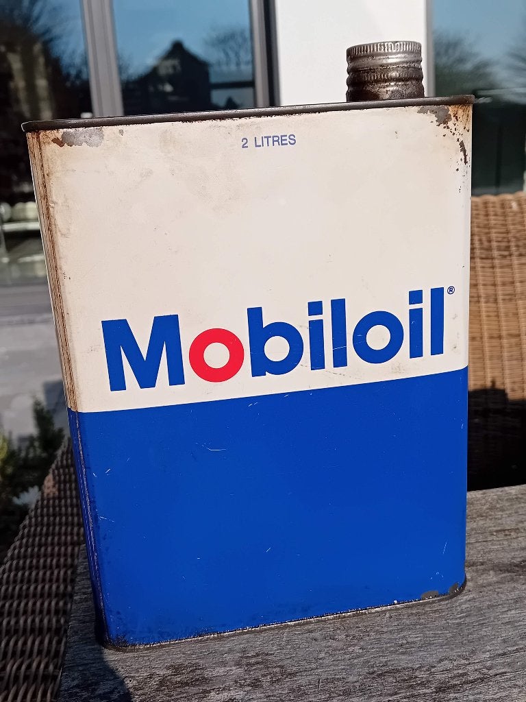 bidon d'huile Mobiloil vintage, Enlèvement ou Envoi, Utilisé