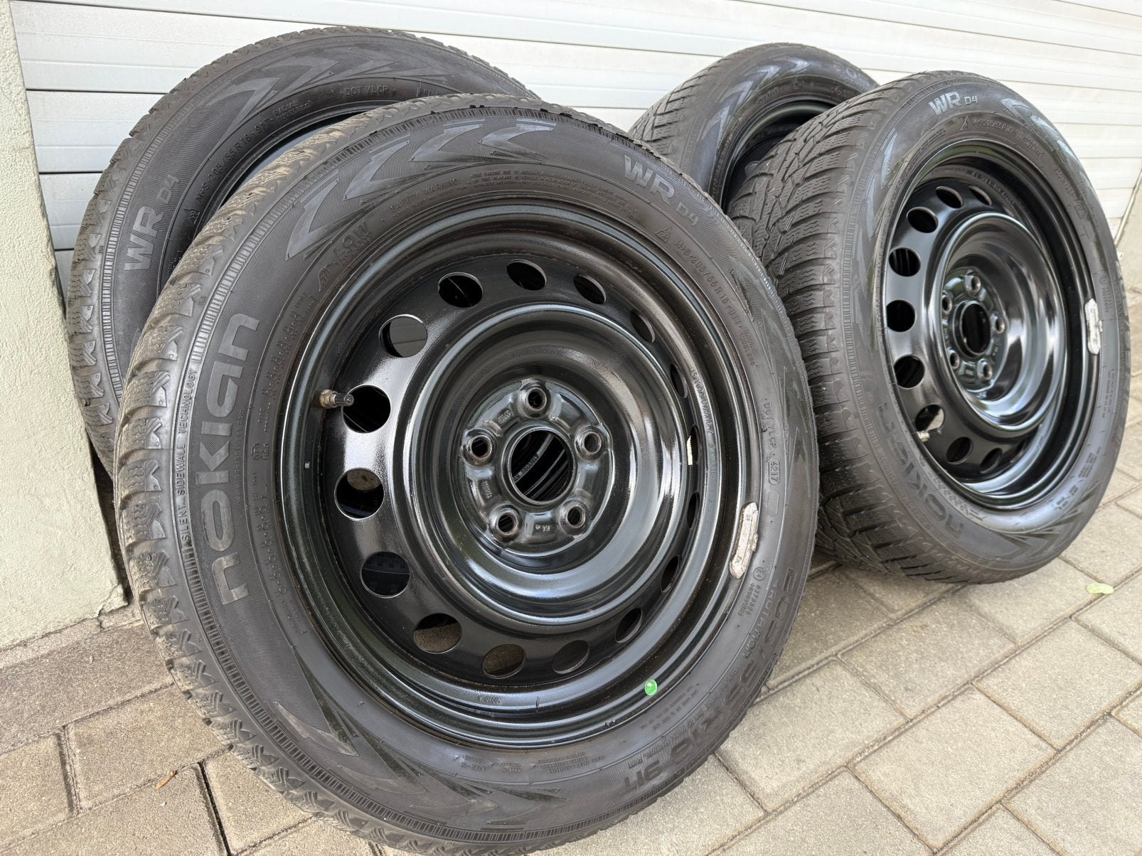 TOYOTA AURIS -5x114.3 Winterset, 205 55 16 banden, TMPS sen., Ophalen, Gebruikt, 16 inch, Banden en Velgen