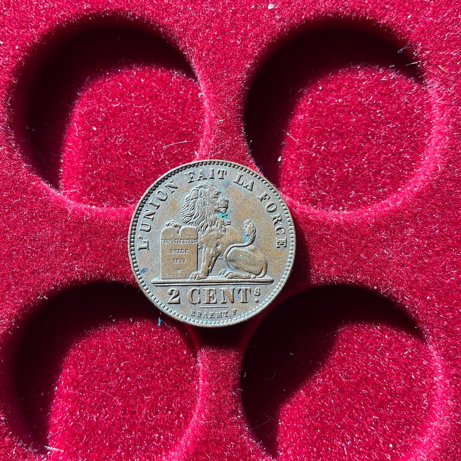 België - Prachtige 2 C Belgische Leeuw - 1914, Postzegels en Munten, Ophalen of Verzenden, Metaal, Losse munt