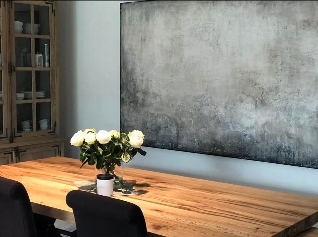 Landelijke moderne eettafel 240x110, Enlèvement, Comme neuf