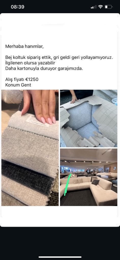 L zetel, Huis en Inrichting, Ophalen, Overige materialen, Hoekbank, Nieuw