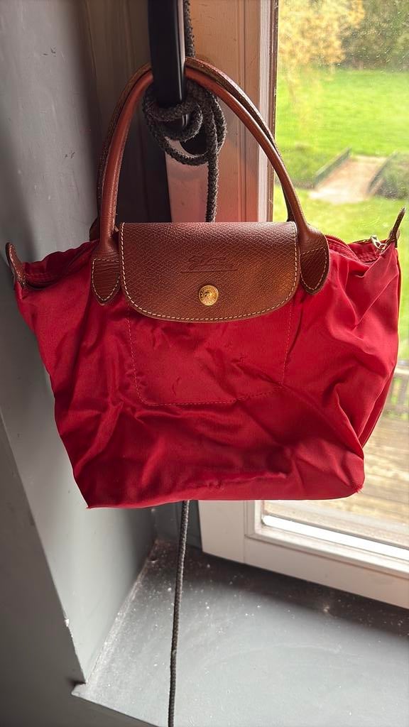Sac longchamp, Ophalen of Verzenden, Gebruikt, Rood