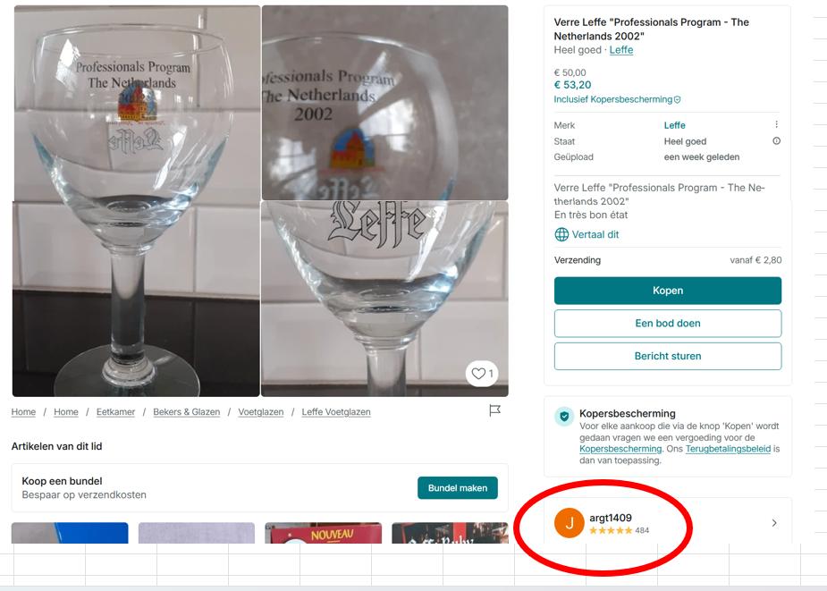 Attention : 2 verres leffe contrefaits, Collections, Marques de bière, Utilisé, Verre ou Verres, Leffe, Enlèvement ou Envoi