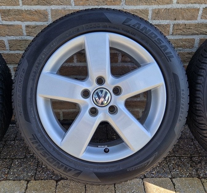 Originele VW Velgen voor Golf 5-6-7 en Caddy met banden, Autos : Pièces & Accessoires, Pneus & Jantes, Pneu(s), 4 Saisons, 16 pouces