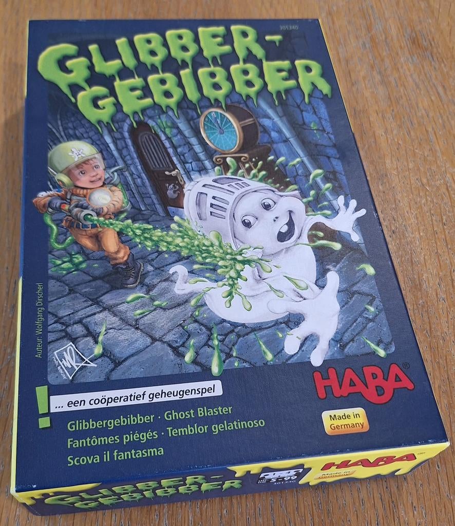 Gezelschapsspel Glibber-Gebibber, Hobby en Vrije tijd, Een of twee spelers, Ophalen, Zo goed als nieuw, Haba