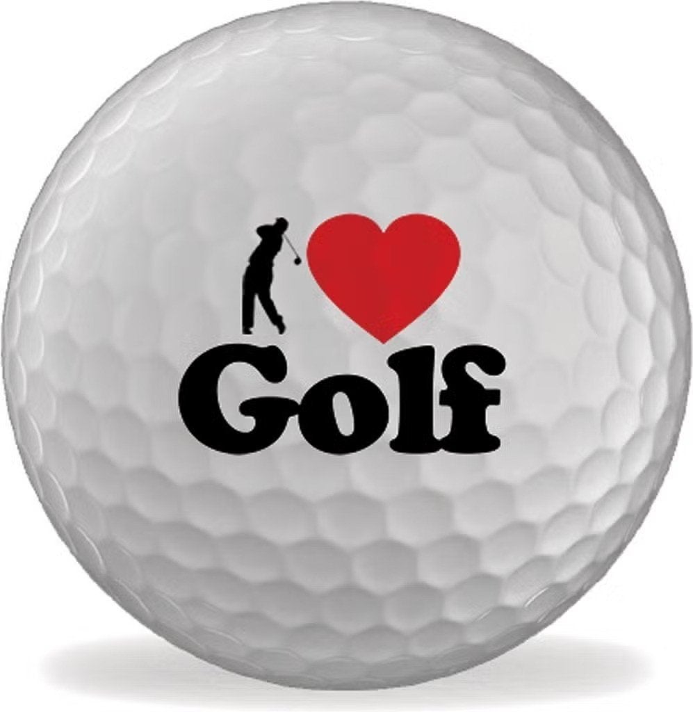 Golfballen bedrukt - I Love Golf! - set van 3, Sports & Fitness, Enlèvement ou Envoi, Neuf, Set, Autres marques