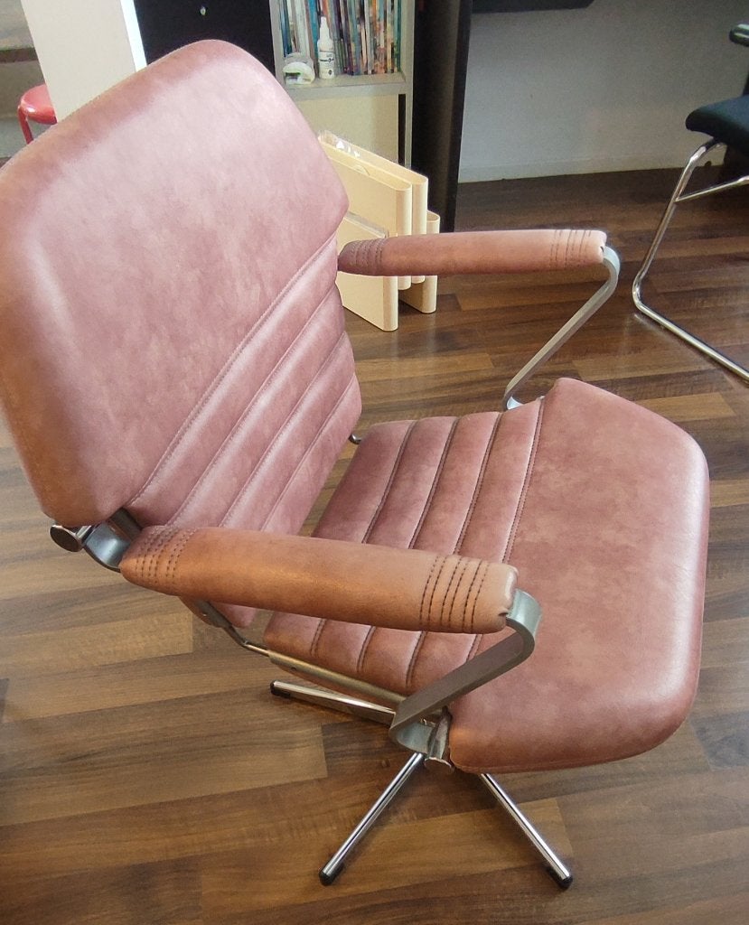 Chaise de bureau vintage, Rose, Comme neuf, Enlèvement, Chaise de bureau