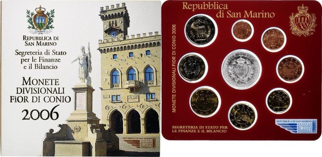 BU-set San Marino 2006, Ophalen of Verzenden, San Marino, 5 euro
