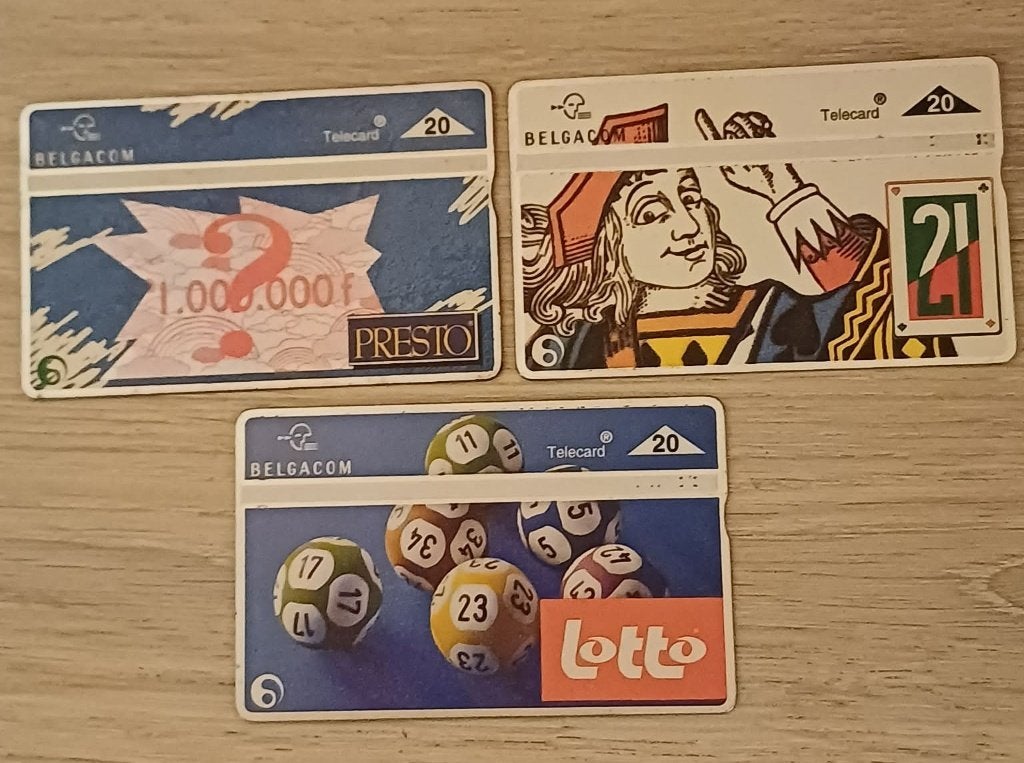 Lot de 3 télécartes Belgacom  Jeux de la Loterie Nationale, Collections, Envoi