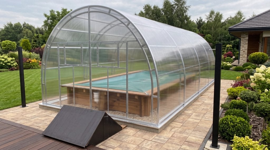 Zwembad Overkapping – 4 m Breed – 4–30 m Lang - Polycarbonat, Verzenden, Nieuw, Overige typen