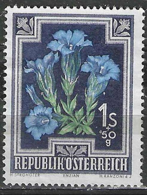 Oostenrijk 1948 - Yvert 730 - Gentiaan (ZG), Verzenden, Postfris