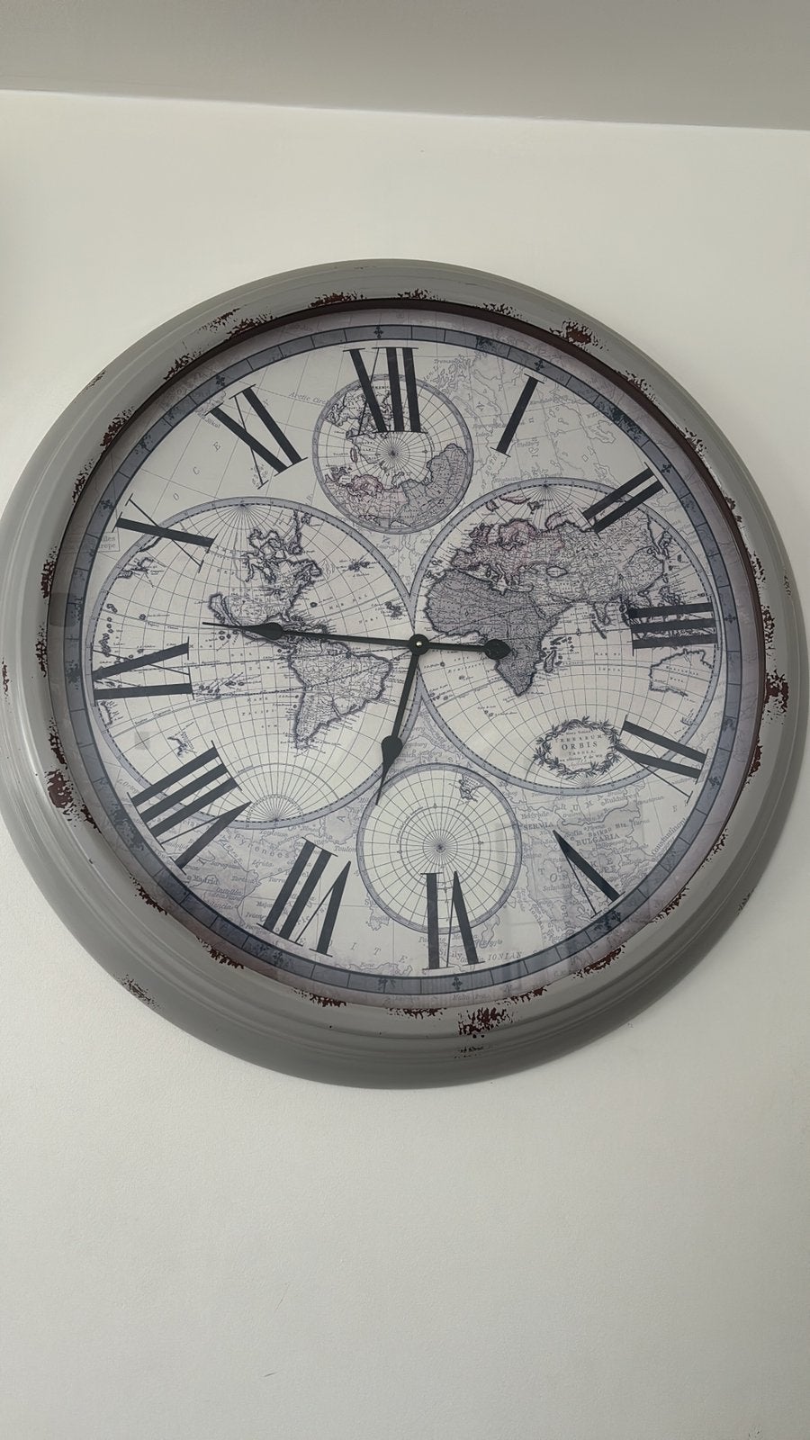 Groot wandklok , met vintagelook, Huis en Inrichting, Woonaccessoires | Klokken, Ophalen, Zo goed als nieuw, Wandklok