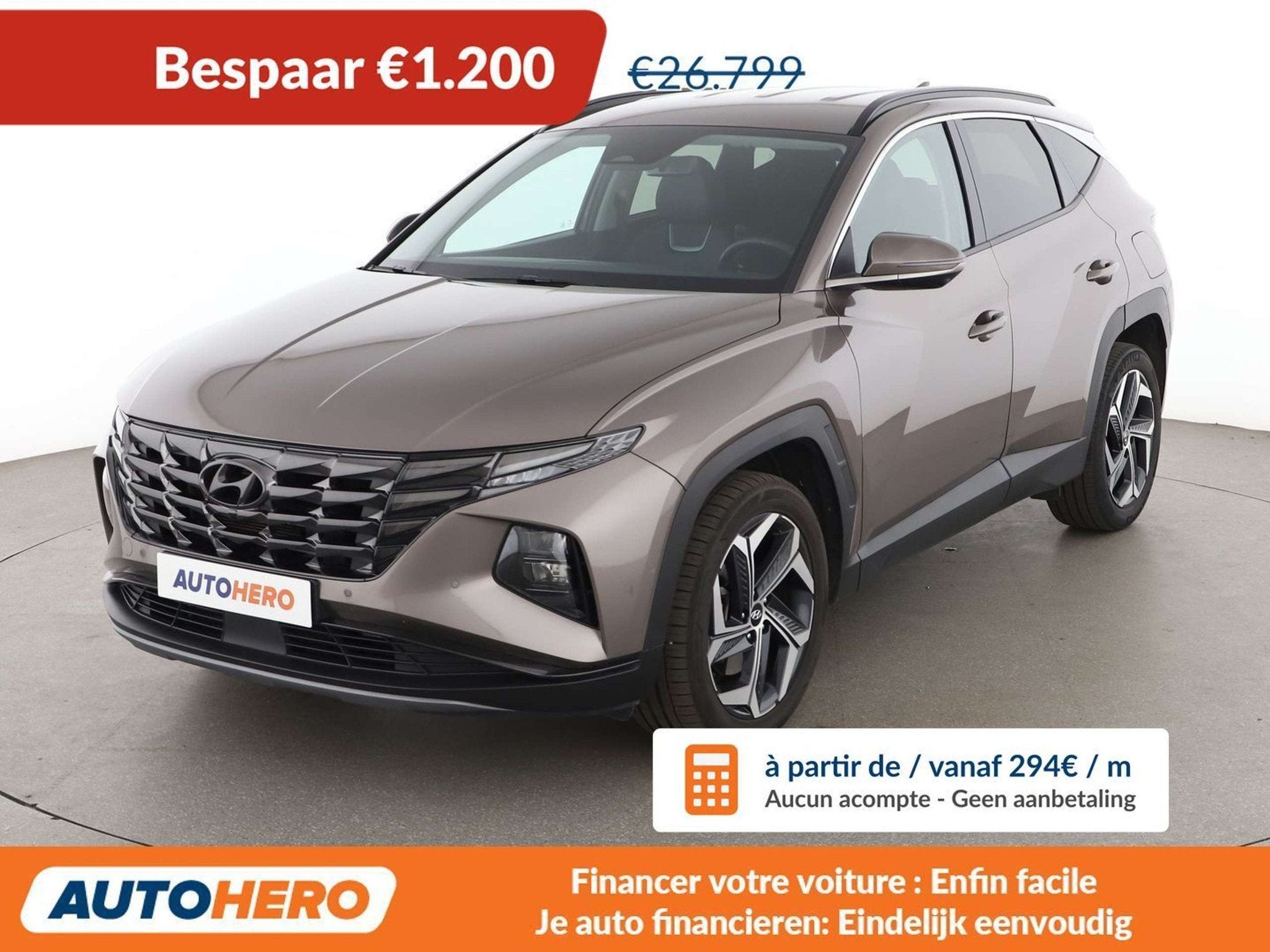 Hyundai Tucson 1.6 T-GDI Hybrid Trend 2WD (bj 2022), Auto's, Gebruikt, Leder, 5 zetels, Hybride Elektrisch/Benzine