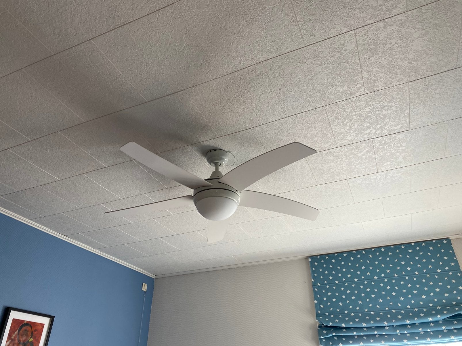 2x identieke plafondventilator met verlichting, Electroménager, Enlèvement, Ventilateur avec télécommande, Utilisé, Ventilateur de plafond