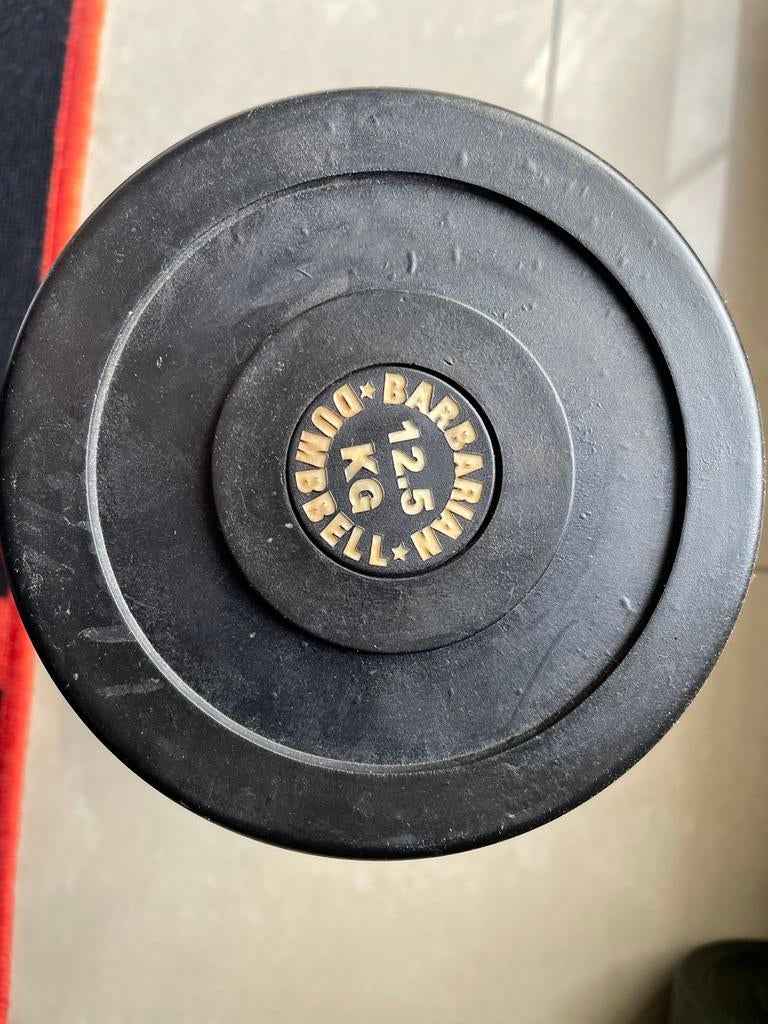 Dumbell barbarian 12,5 kilo/stuk, Sports & Fitness, Équipement de fitness, Enlèvement, Comme neuf