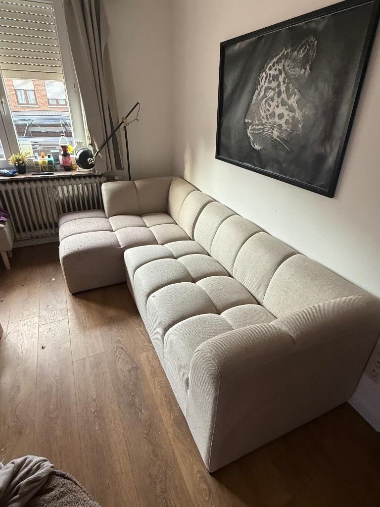 Zetel te koop, Huis en Inrichting, Ophalen, Gebruikt, Driepersoons, Stof