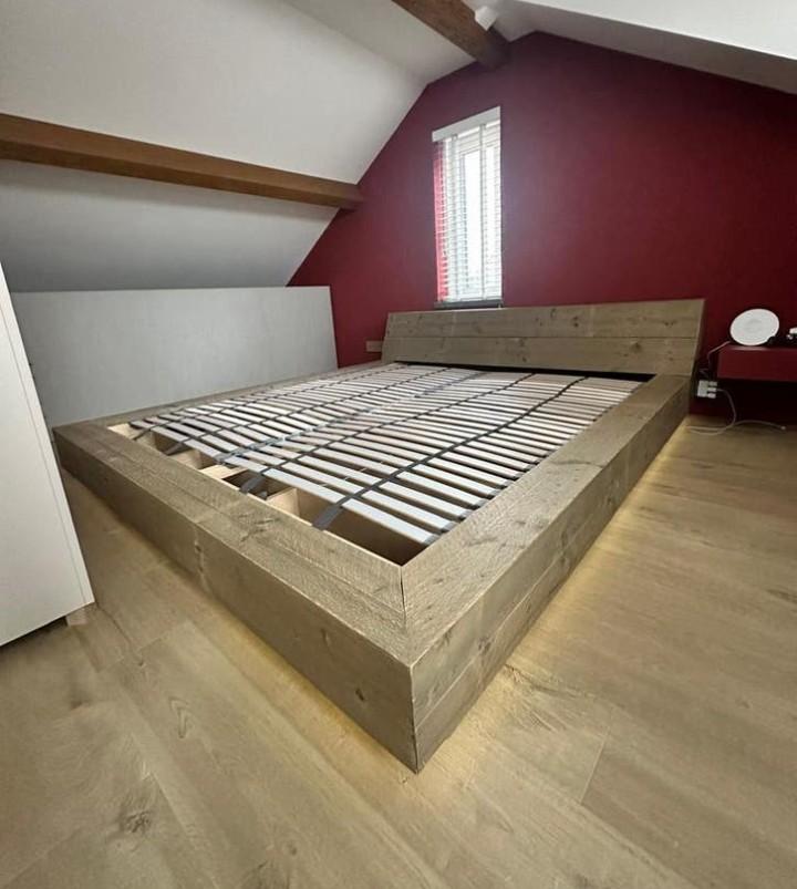 Steigerhouten BEDFRAME, Huis en Inrichting, Slaapkamer | Bedden, Ophalen of Verzenden