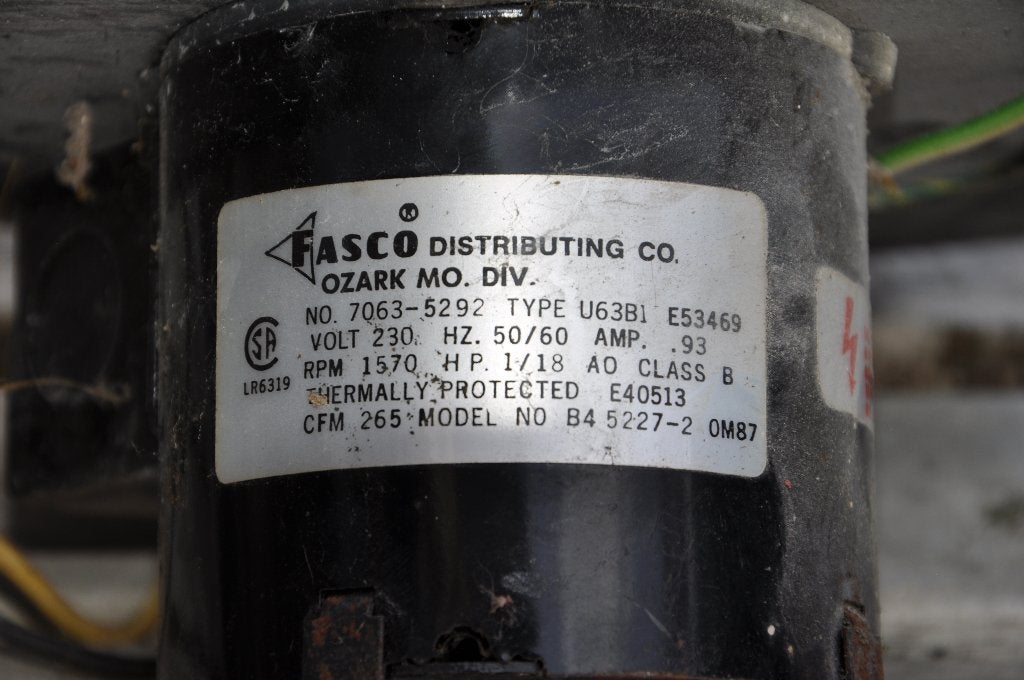 Ventillateur extracteur FASCO, Bricolage & Construction, Ventilation & Extraction, Utilisé, Ventilateur et Extracteur, Enlèvement
