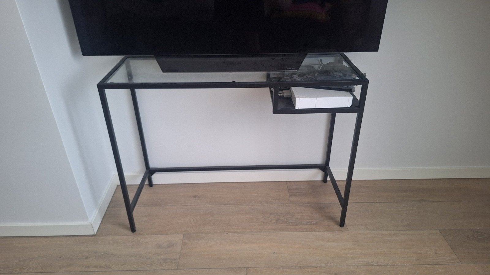 tv meubel glas/metaal, Enlèvement, Verre