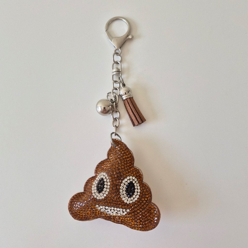 Sleutelhanger emoji lachend kakske, Verzamelen, Sleutelhangers, Ophalen of Verzenden, Zo goed als nieuw, Knuffel of Figuurtje