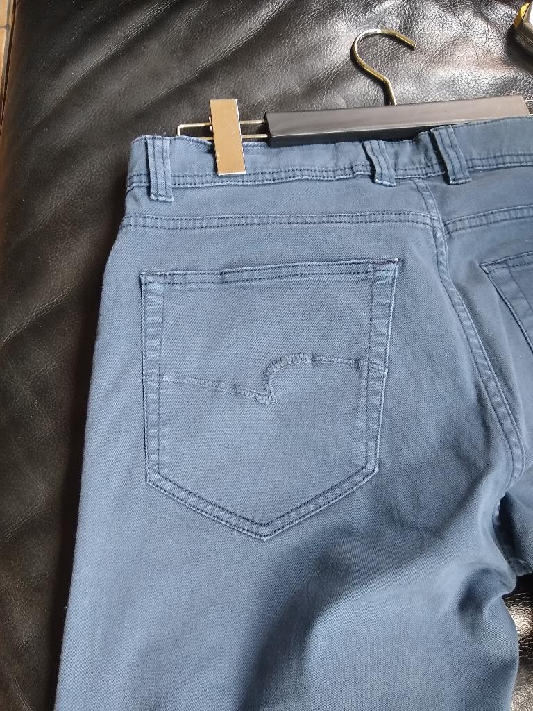 Geklede blauwe jeansbroek voor heren, JBC, slim fit, W36/L32, Ophalen, Blauw, Nieuw, Overige maten