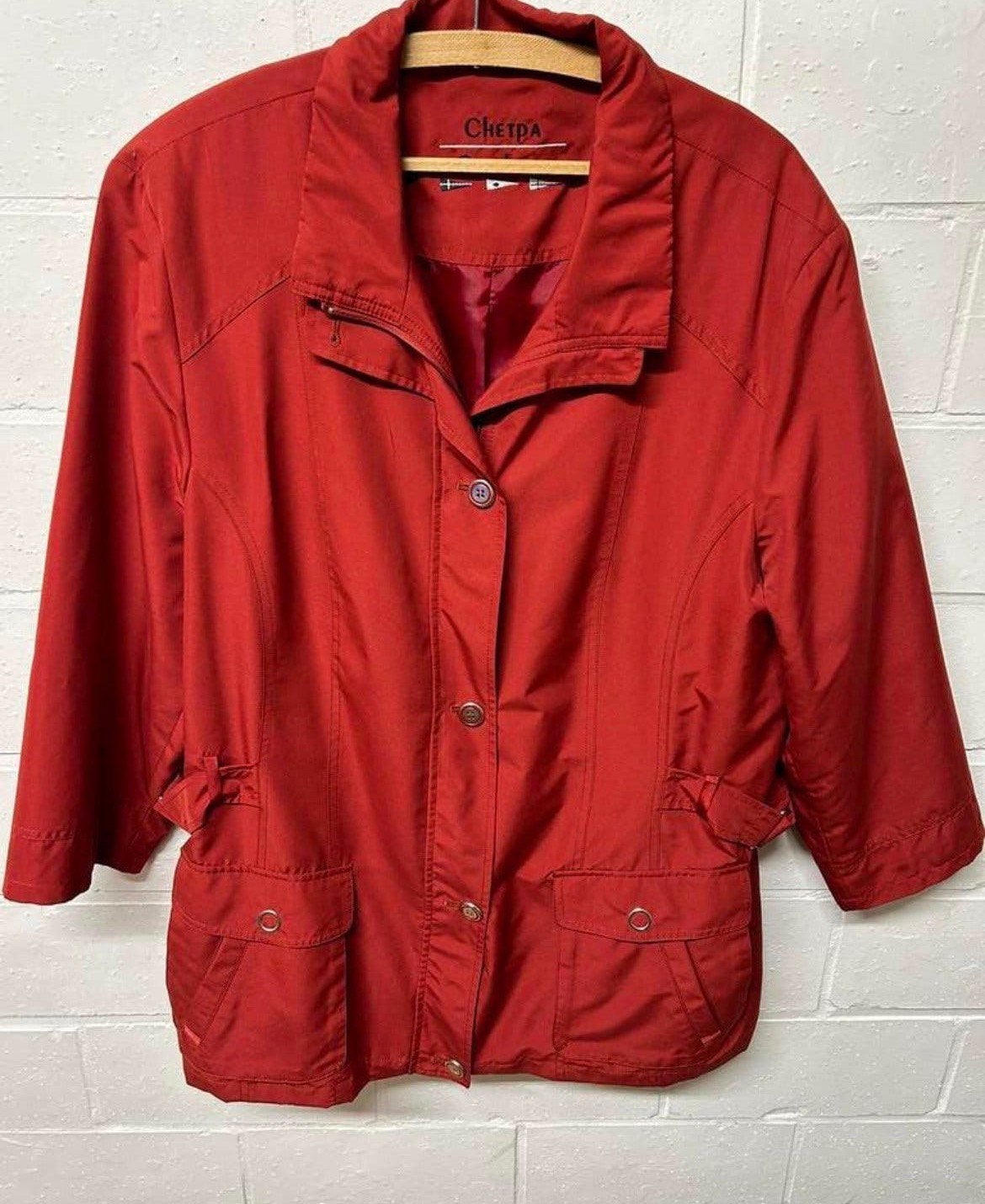 Veste de mi-saison rouge Chetpa, taille 52, Enlèvement ou Envoi, Porté