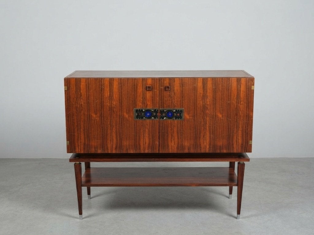 Vintage Mid-Century Barkast Palissander, Huis en Inrichting, Ophalen, Gebruikt, Geen, Geen