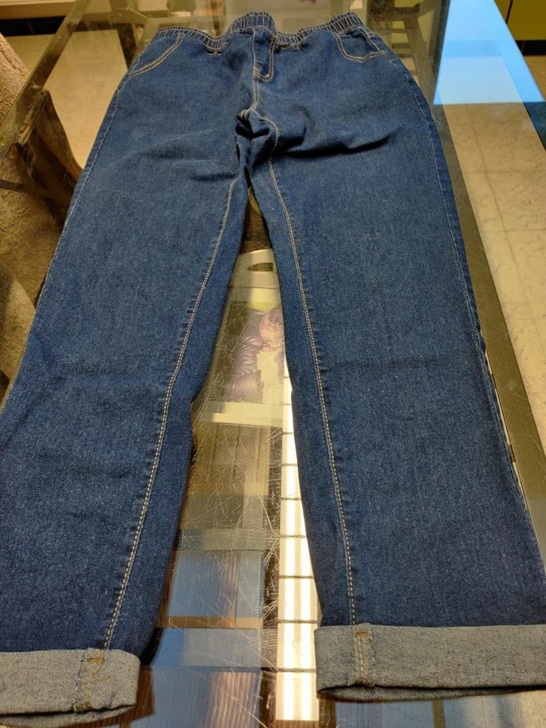 Nieuwe jeans broek, Ophalen