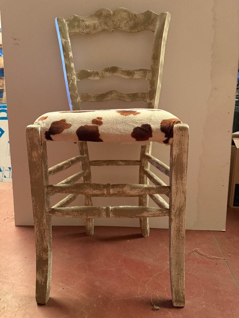 6 landelijke stoelen, Maison & Meubles, Chaises, Autres couleurs, Landelijk, Enlèvement, Bois