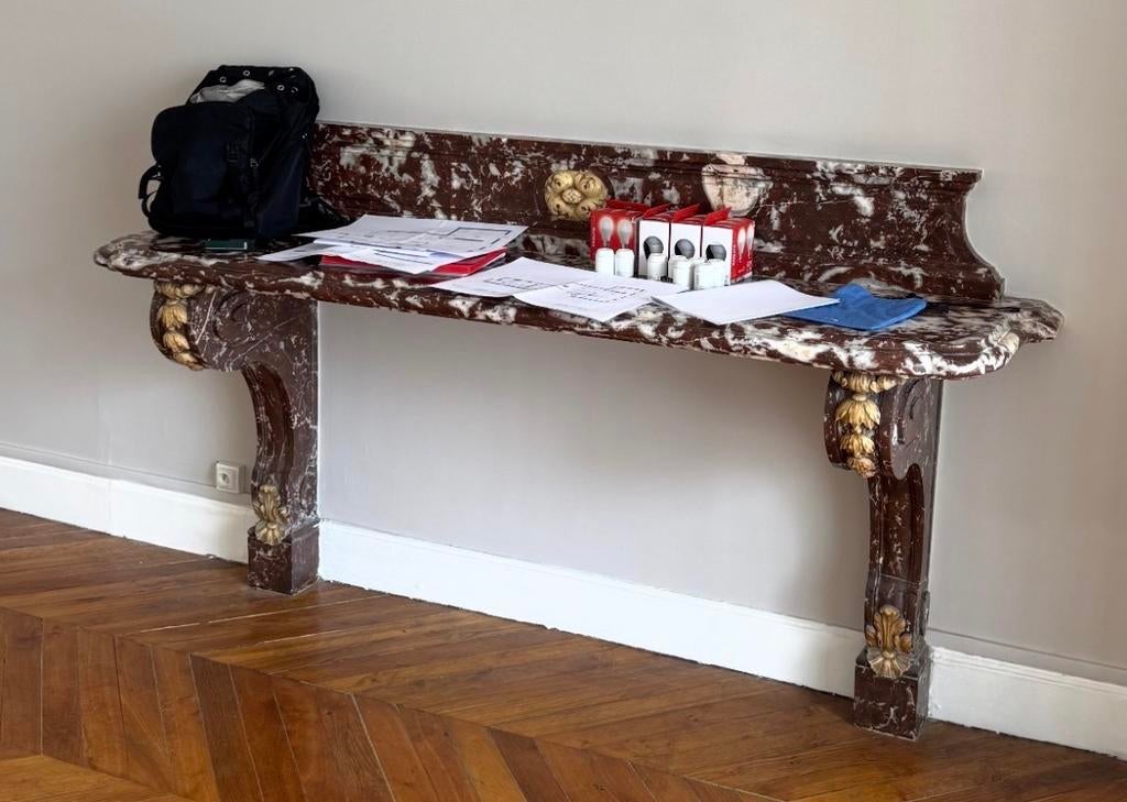 Grande console en marbre 19è, Enlèvement
