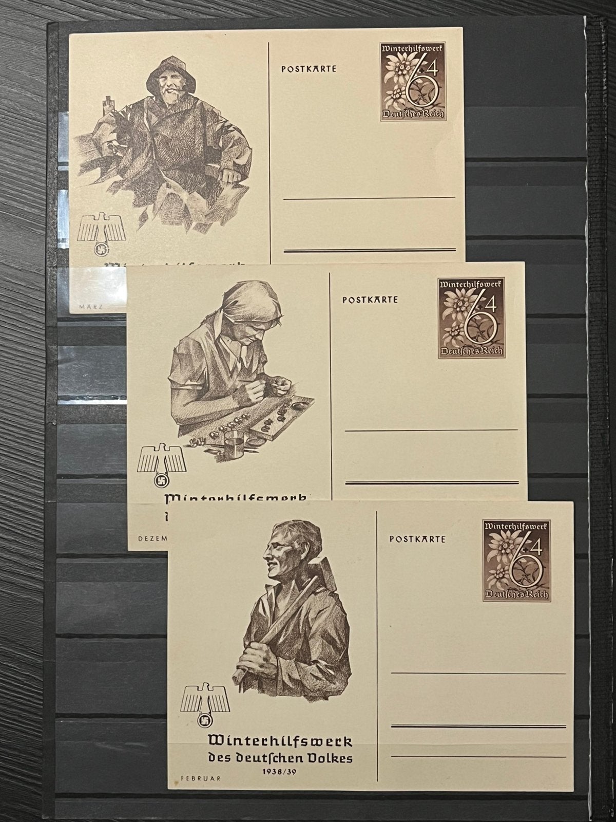 3e Reich cartes postales originales de Winterhilfswerk 38/39, Enlèvement ou Envoi, Autres périodes, Non oblitéré