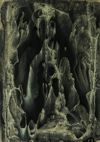 Kunsthandel Gennep - "Magische Afgronden 3", Antiek en Kunst, Kunst | Schilderijen | Modern, Verzenden, Papier/karton, Gesigneerd