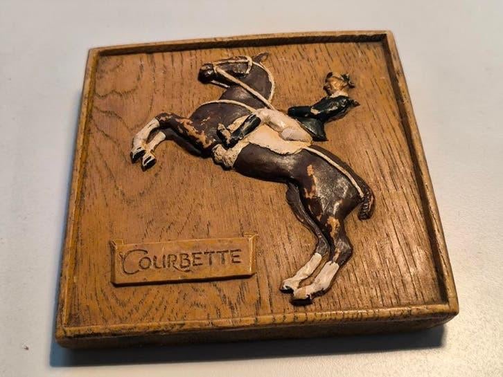 Oud wandbord 'La courbette', Animaux & Accessoires, Chevaux & Poneys | Autres trucs de cheval, Enlèvement ou Envoi