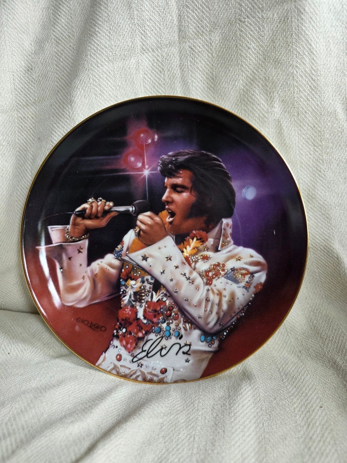 Assiette de collection Elvis Presley. Édition limitée, Collections, Musique, Artistes & Célébrités, Enlèvement ou Envoi