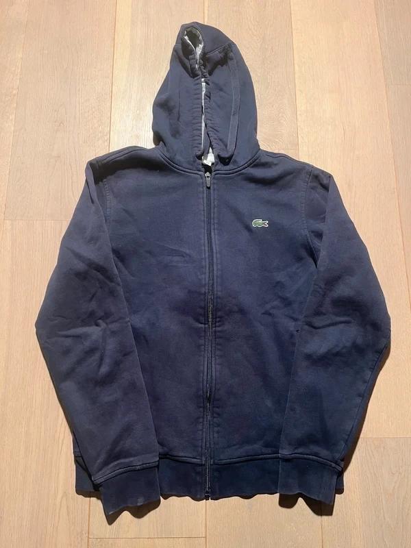Pull à capuche avec zip Lacoste, Ophalen of Verzenden, Gedragen, Maat 46 (S) of kleiner, Blauw