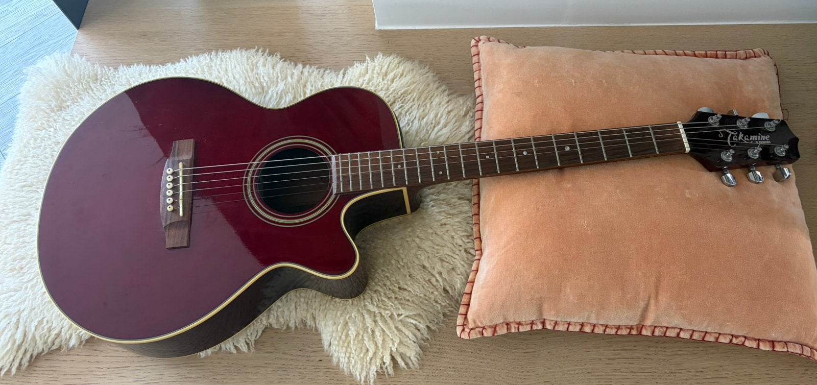 Semi akoestische gitaar Takamine, Muziek en Instrumenten, Ophalen, Gebruikt, Gitaar