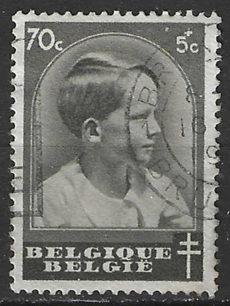 Belgique 1936 - Yvert/OBP 442 - Prince Baudouin (ST), Envoi, Affranchi, Oblitéré, Maison royale