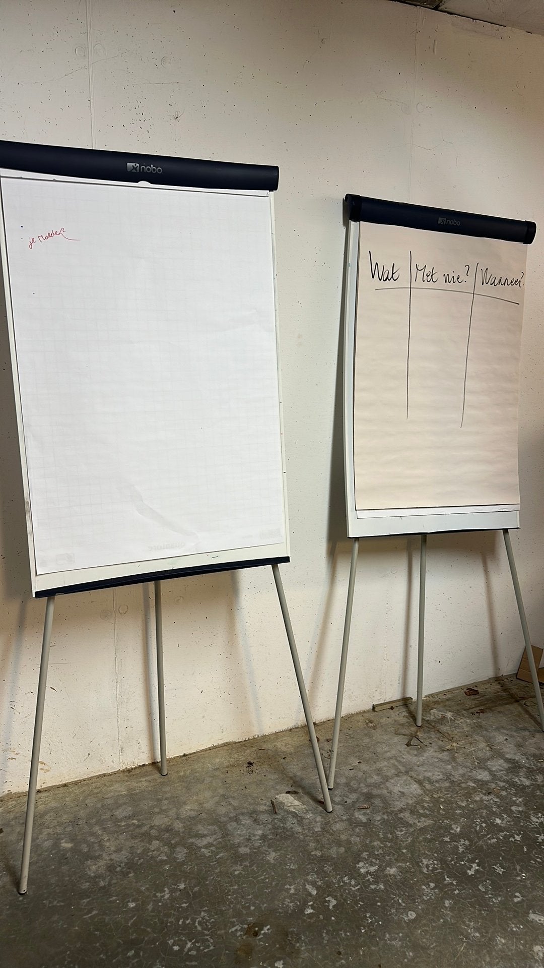 2 flipcharts nobo, Ophalen, Zo goed als nieuw