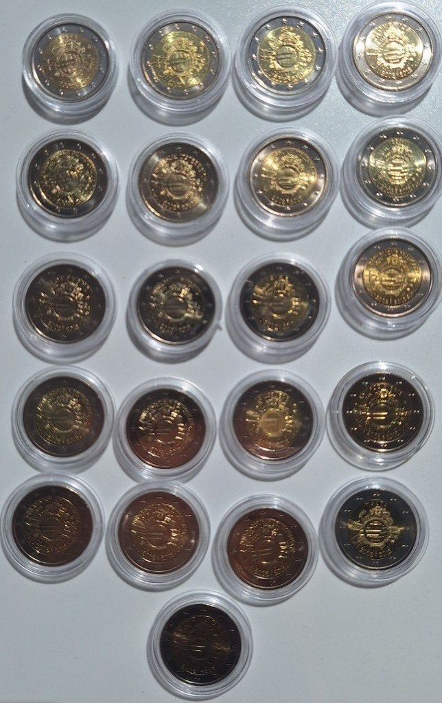 Collection de pièces de 2 euros 2012 - 10 ans de l'Euro, Enlèvement ou Envoi, Autres pays, Autres valeurs, Série