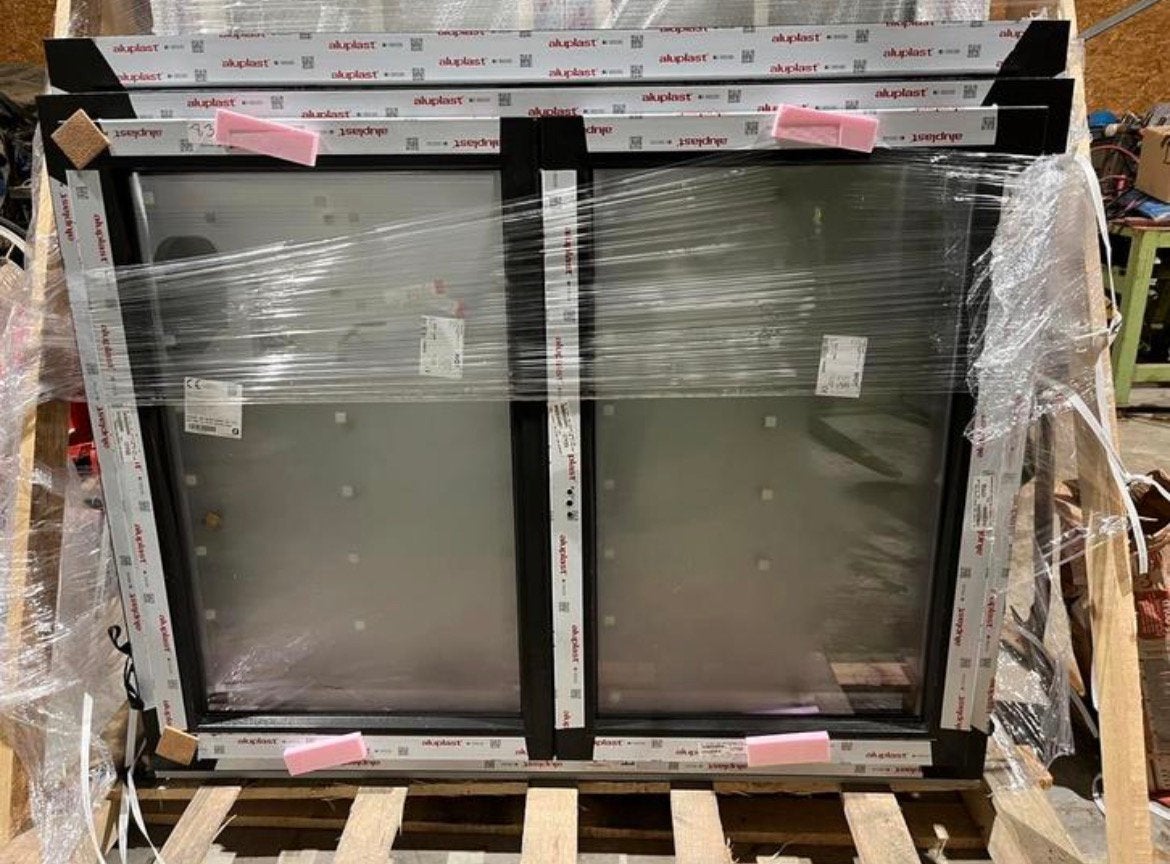 Pvc raam dubbele vleugel 1x draaikip, Enlèvement, Neuf, Autres types